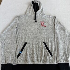 Adidas Louisville Cardinals Gray Pullover Hoodie Large Emroidered Logo Football